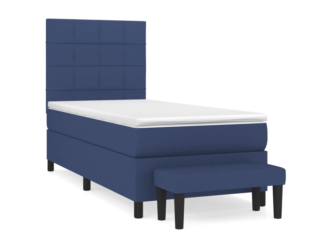 Box Spring Bed, Box Spring Beds Vidaxl Azul Tecido (90 X 190 Cm)
