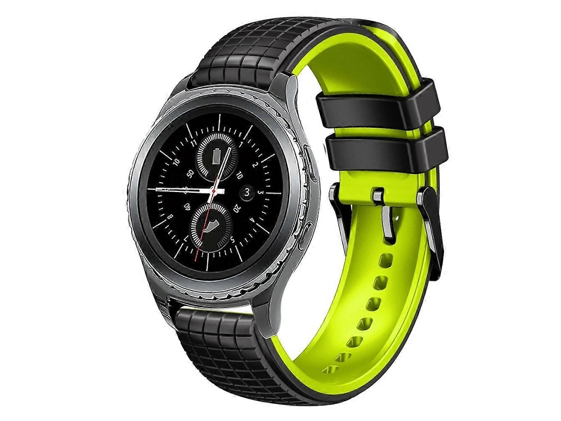 Pulseira De Silicone Bicolor Com Malha De 20 Mm