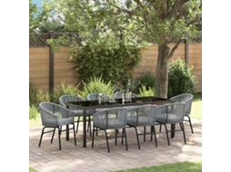 Vidaxl Conjunto de Jantar para Jardim 9 Pcs Antracite
