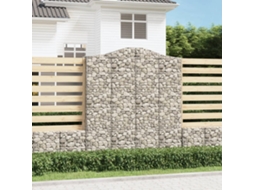 Vidaxl Cestos Gabião Arqueados 2pcs 200x50x220/240cm Ferro Galvanizado
