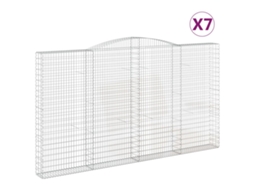 Gabion Basket, Gabion Baskets Vidaxl Prateado Ferro (400 X 30 X 220/240 Cm)
