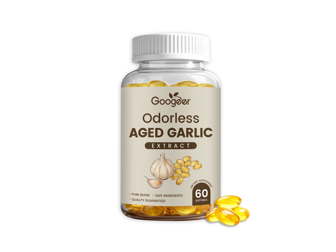 Cápsulas de Alho Googeer Fermentado Suporte Nutricional
