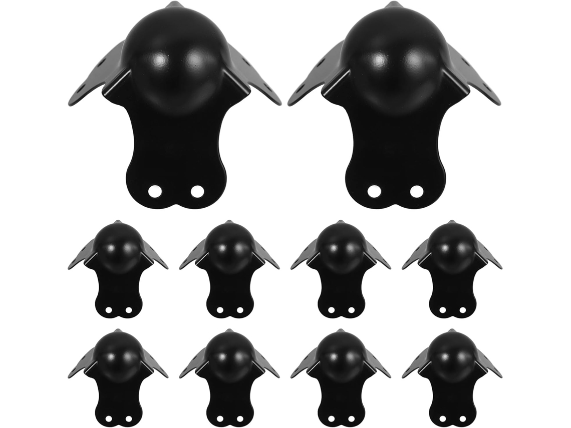 Kit De Instalação Triangular De Metal Preto Com Formato Esférico De 10 Ângulos