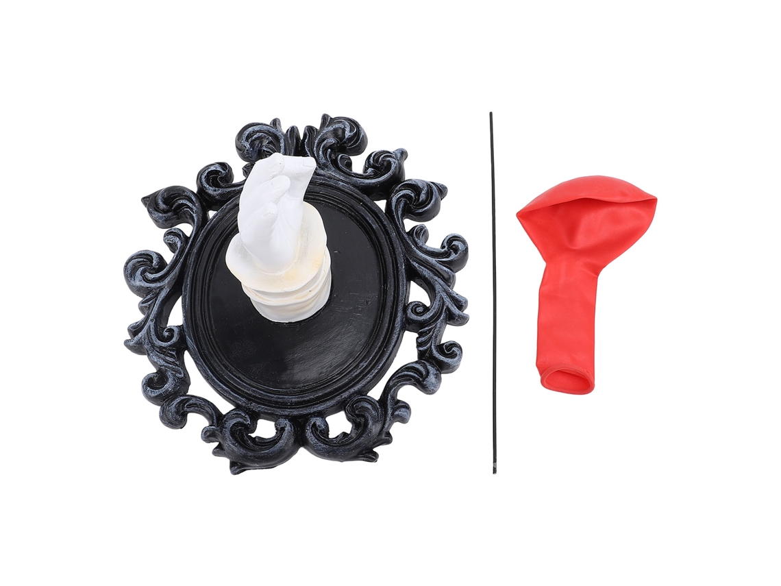 Estátua Gótica de Parede em Resina com Balão Vermelho para Decoração com S/MARCA