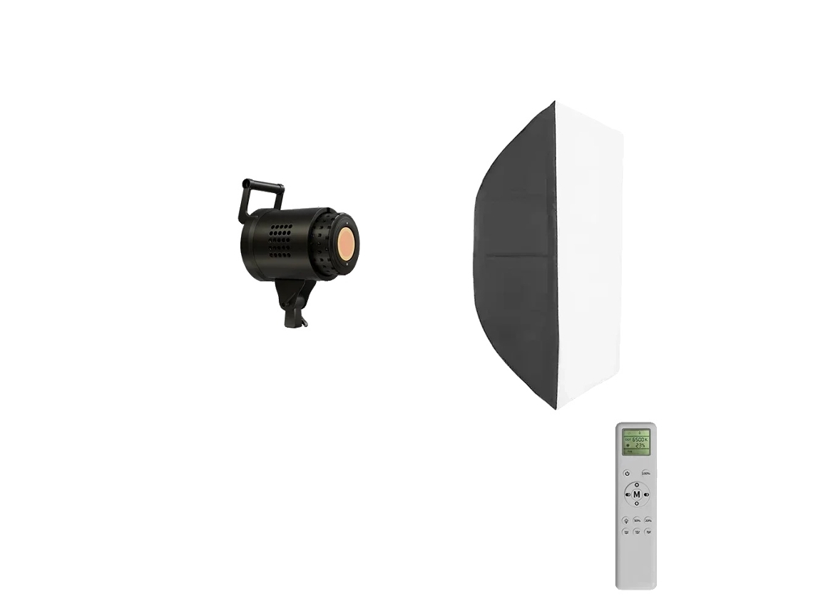 Suporte De Luz, Design Dobrável, Altura Ajustável, Com Softbox De 60x90cm