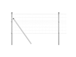 Conjunto 1 Cerca Externa Vidaxl Prateado Aço (10 X 0,8 M)