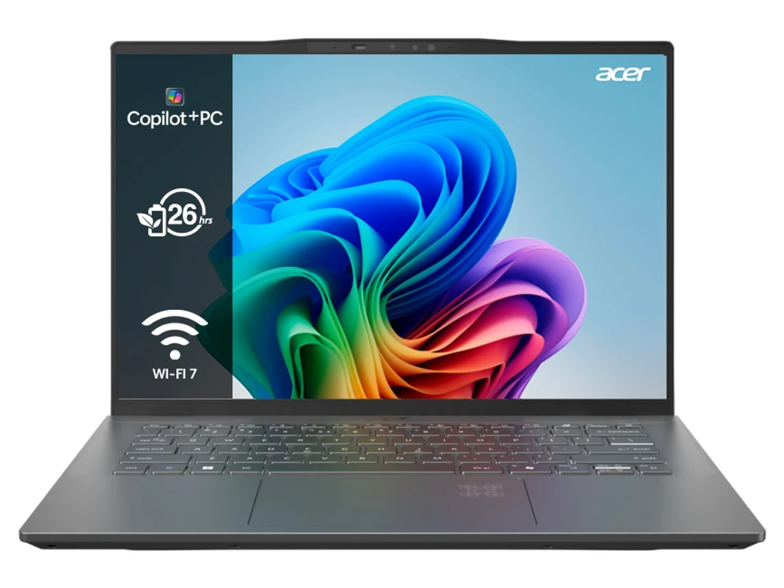 Portátil ACER Swift 14 AI SF14-11 Copilot + PC (14.5" - WQXGA - Snapdragon® X Plus 45 TOPS - RAM:16 GB - 1TB SSD - Adreno¿ Graphics -Windows 11 Home)