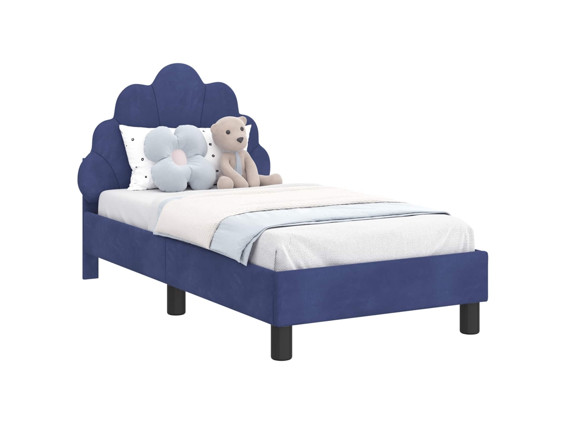 Cama De Solteiro | Camas Para Quarto | Estrutura De Cama Para Criança Com Cabeceira Azul Polícia