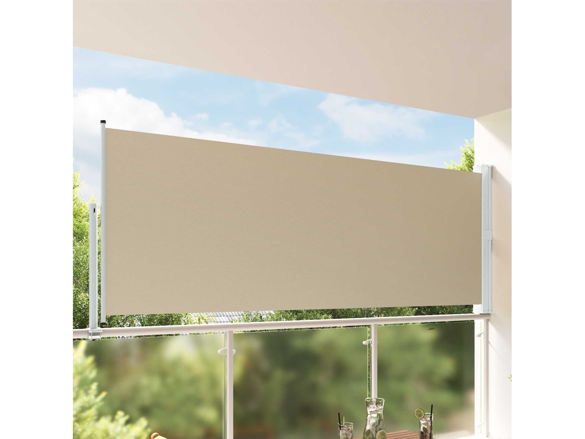 Vidaxl Toldo Lateral 160 X 300 Cm 100% Poliéster, Ferro E Aço