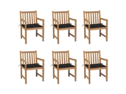 Garden Chair, Garden Chairs Vidaxl Preto Madeira (n/a)
