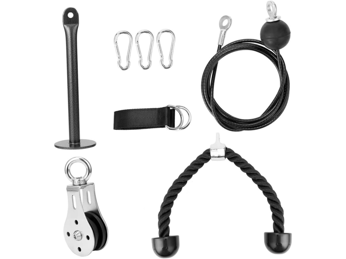 Sistema De Polia Com Corda Para Tríceps , Equipamento Exercício Em Aço