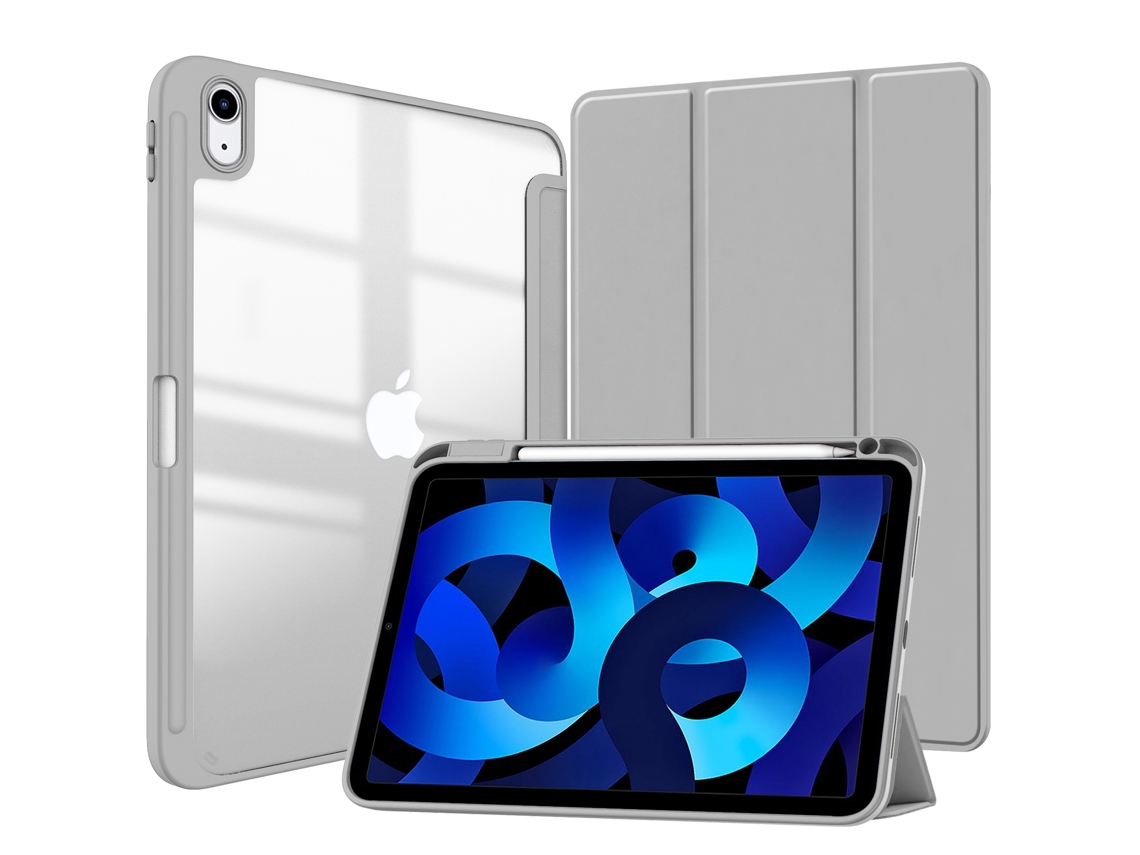 Capa Acrílica Com Slot Para Caneta Para O Novo Ipad Air 13 Polegadas (2024) Cinza Sfushos (m2)