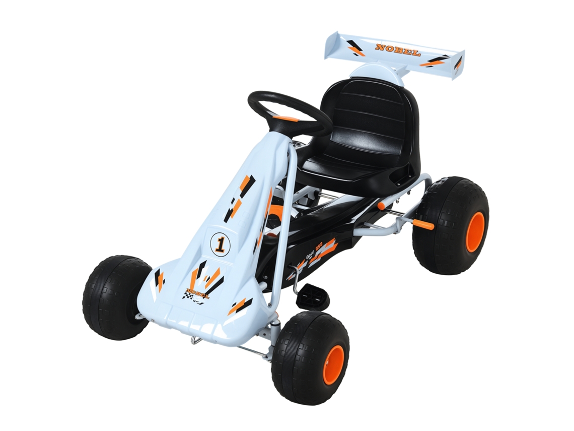 Carrinho de Pedal Tipo Kart com Freio de Mão, Assento Ajustável, Pedais e Marchas para Frente e para Trás PMM CAPITALI