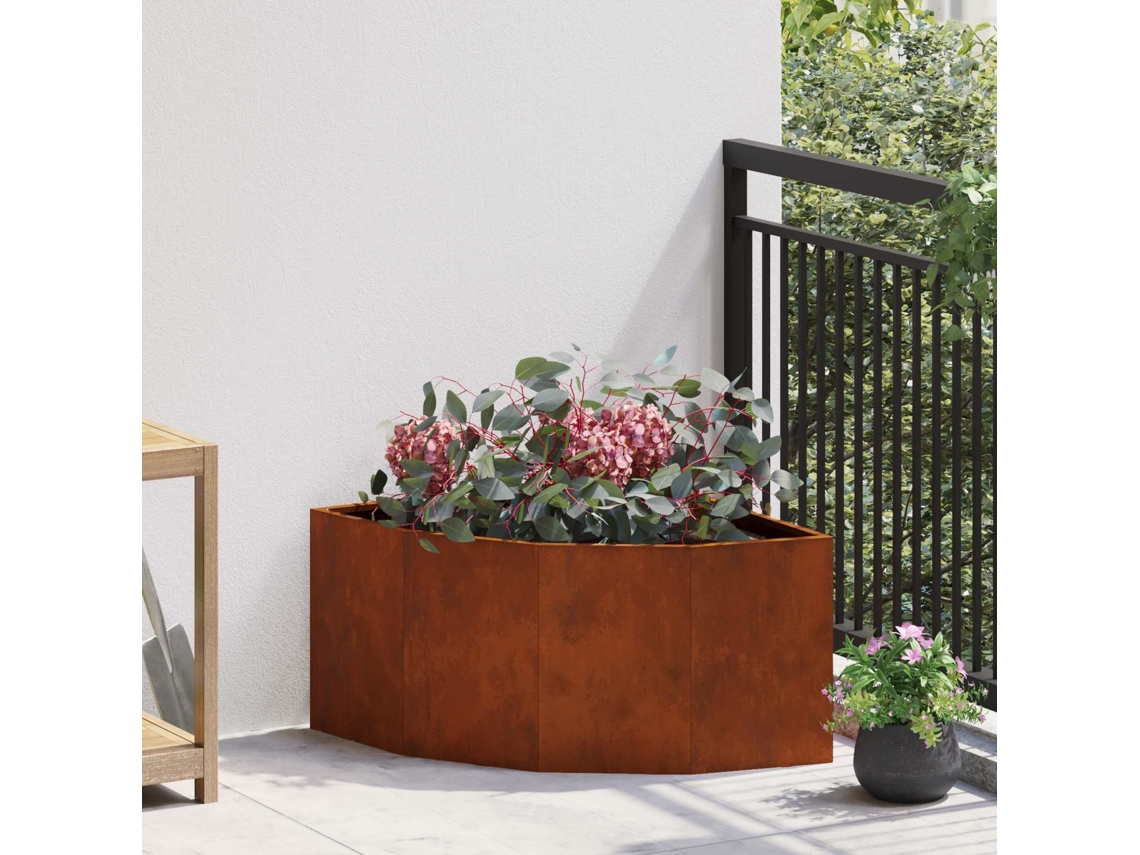 Vidaxl Vaso De Canto Ferro Enferrujado 60 X 60 X 35 Cm Aço Corten
