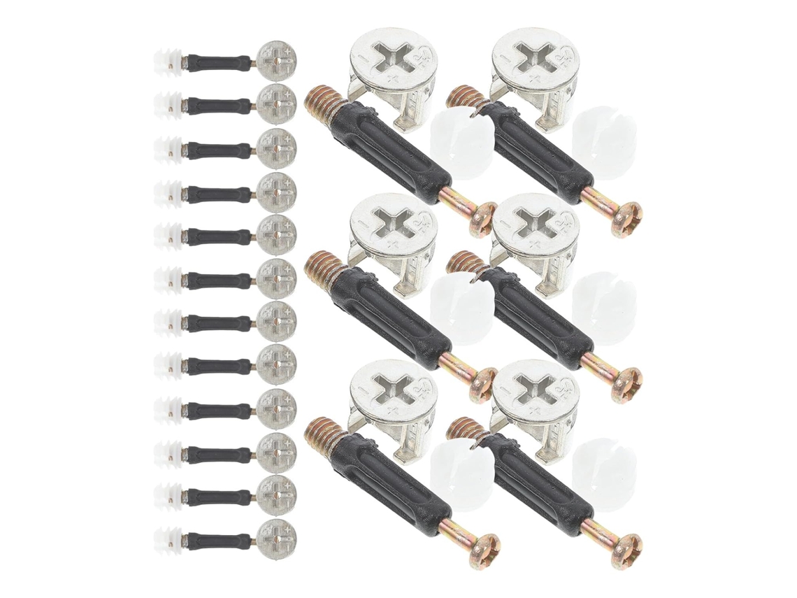 Kit De Fixadores Came Para Móveis Sewacc Com 30 Peças, Parafuso Conector De Travamento, Haste De Plástico 40mm E Peça
