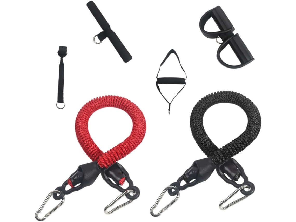 Faixa Elástica De Resistência Com Pedais E Alças Confortáveis, Feita Látex Resistente, Ideal Para Ioga
