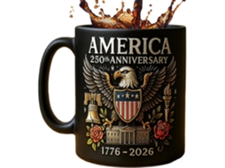 Caneca De Cerâmica Para Café E Chá, 33 Cl - Caneca Comemorativa Do 250º Aniversário Com Bandeira E Símbolo Cultural