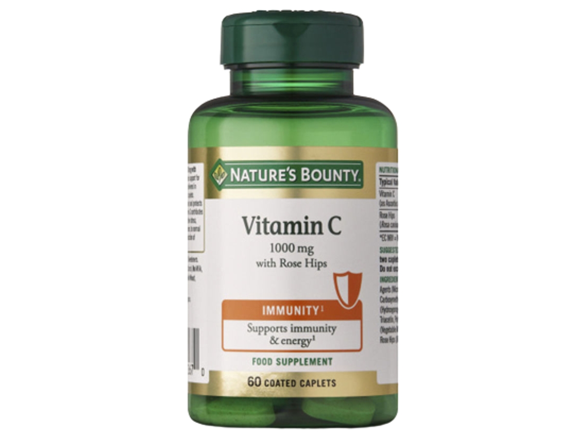 Vitamina C 1000 mg com Rosa Mosqueta 60 Cápsulas Revestidas NATURES BOUNTY