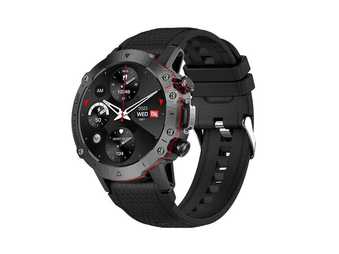 Relógio Inteligente Elf3 Com Tela Redonda Tft De 1,39 Polegadas, Pulseira De Silicone E Suporte Para Monitoramento De Oxigênio No Sangue.