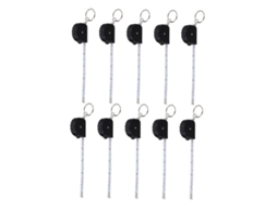 Conjunto De 10 Mini Fitas Métricas Retráteis Alipis Com Chaveiro,