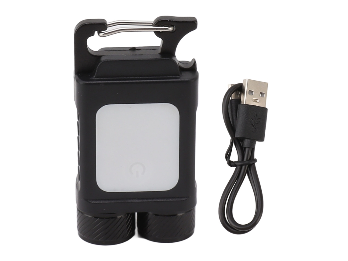 Rebe-lanterna Led Chaveiro 800lm Recarregável Usb Mini Luz De Trabalho Portátil Para Acampamento, Caminhada E Pesca