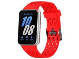 Pulseira De Substituição Para Samsung Galaxy Fit3 2024 Sm-r390, Com Fecho Dobrável Magnético E Pulseira Desportiva Em Silicone Vermelho Hexinyigjly