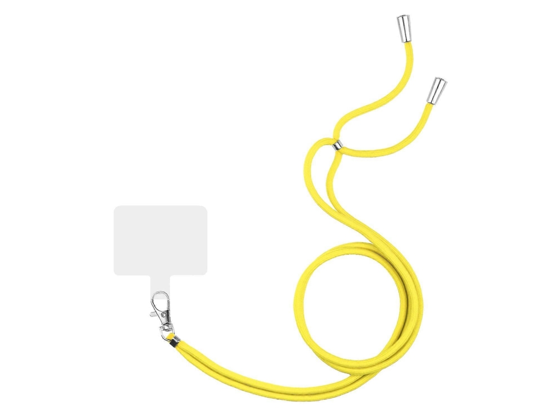 Lurelia Cordão Para Telemóvel Ajustável Transversal Para Pescoço 1,5 M Amarelo Anti-perda