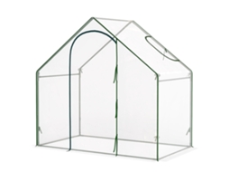 Estufa Com Transparente Porta De Janela, Moldura Aço E Tampa Plástica, Impermeável Anti-uv, 180x100x168 Cm,