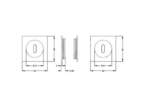 Kit de Alça Quadrada para Tigela KARCHER DESIGN Aço Inoxidável Polido Epdq3 Bb 72