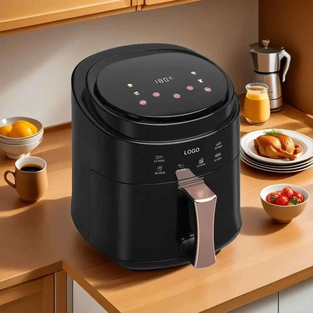 Fritadeira Sem Óleo Digital De 2800 W Com Visor E Multifuncionalidade (preta).