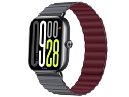 Bracelete para Redmi Watch 6 / 5 / 4 XIAOMOYU em silicone macio com liberação rápida cinza e vinho tinto