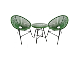 Conjunto 2 Cadeiras de Jardim CONCEPT U Acapulco (Verde - Aço - 82x71x68 cm)