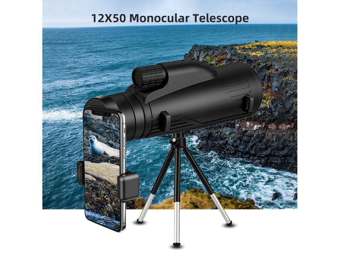 2026 monocular Telescópio para Smartphone e Iphone, Monocular para Adultos com Tripé, Monocular de Mão
