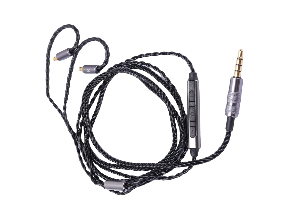 Cabo De Fone De Ouvido De Alta Qualidade Compatível Com Ie100, Ie400 E Ie500 Com Microfone, Conector Gokoco