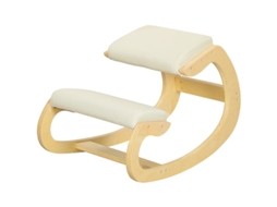 Banqueta Ergonômica Balanço Postura Creme Home Office VELTRIX