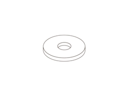 Anilha de Chapa Plana Larga CHEMITOOL Din 9021 M3 A2 Inox