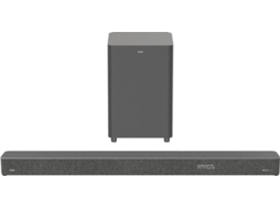 Soundbar HAIERHIGH ATMOS Metal (3.1 Canais - 240W - Subwoofer Sem Fios)