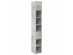 Slim Storage Cabinet, Slim Storage Cabinets Vidaxl Cinzeto Madeira Processada (30 X 42.5 X 225 Cm)