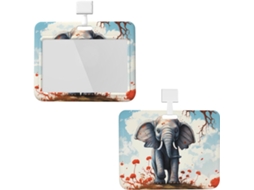 Porta Crachá Impermeável Com Cordão, Porta Crachá Com Desenho Animado, Design Criativo De Elefante, Porta Crachá