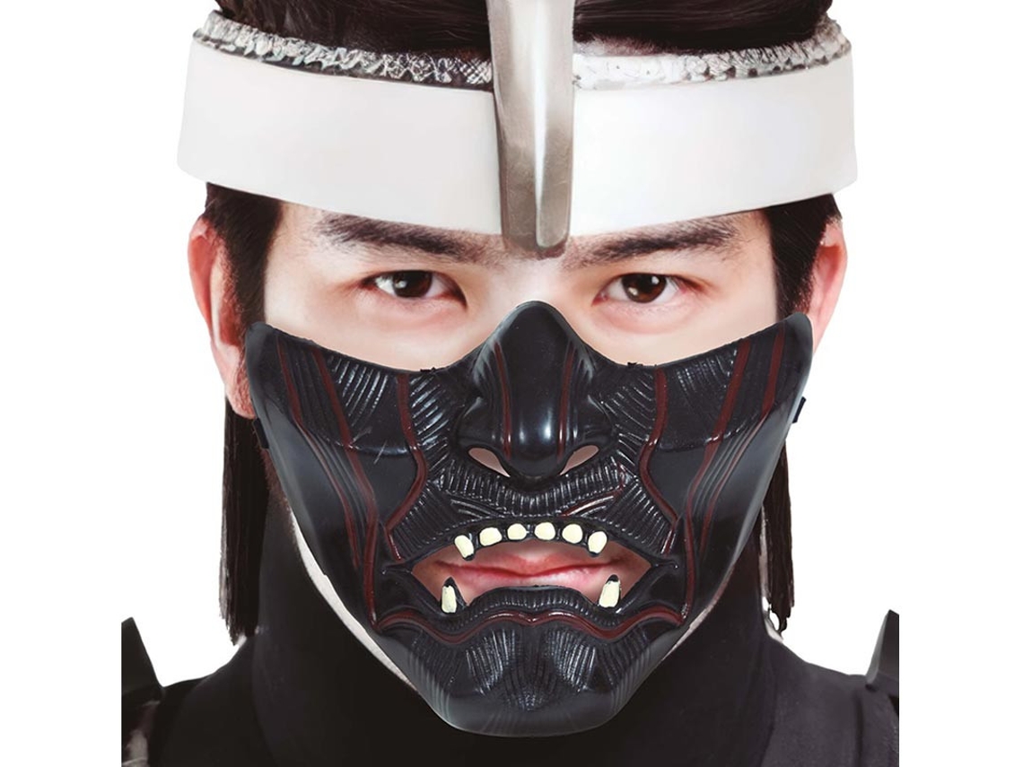 Meia máscara de guerreiro japonês