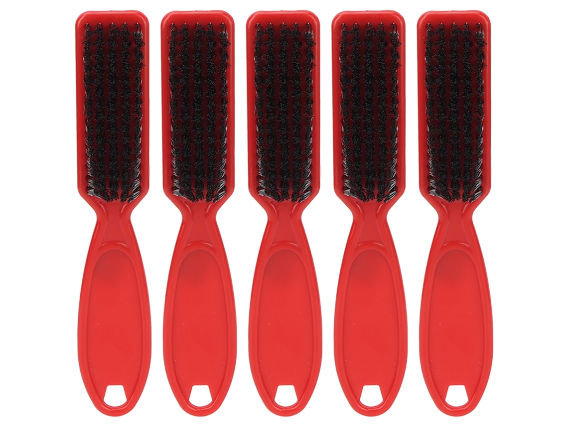 5 Peças De Escova Para Barbear Homem Vermelha Com Cerdas De Nylon Para Cuidado De Barba