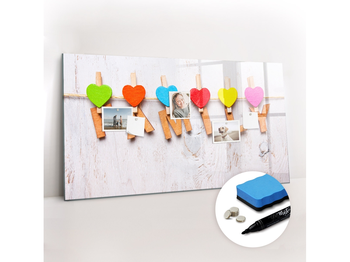 Quadro Magnético Decorativo Inscrição "família" Para O Quarto Das Crianças Espelharte (120x60 Cm)