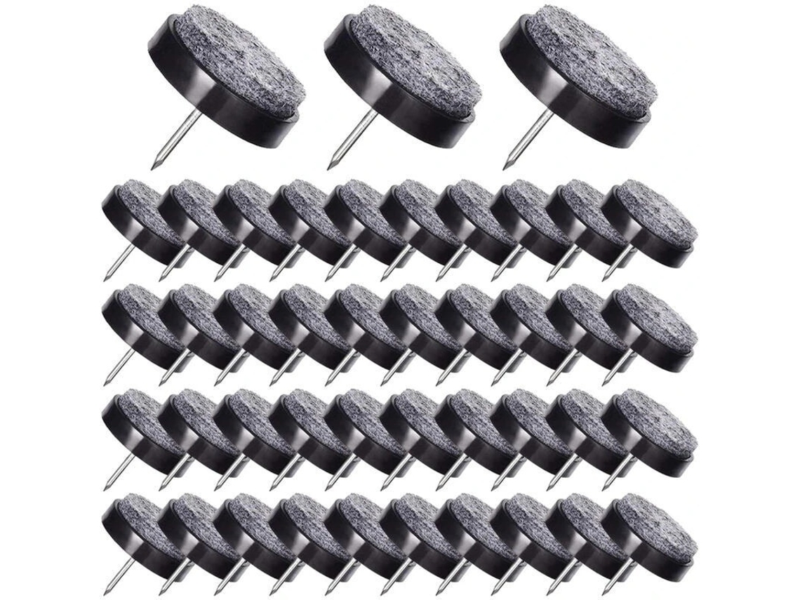 Almofadas De Feltro Para Móveis, 24 Mm, Preto