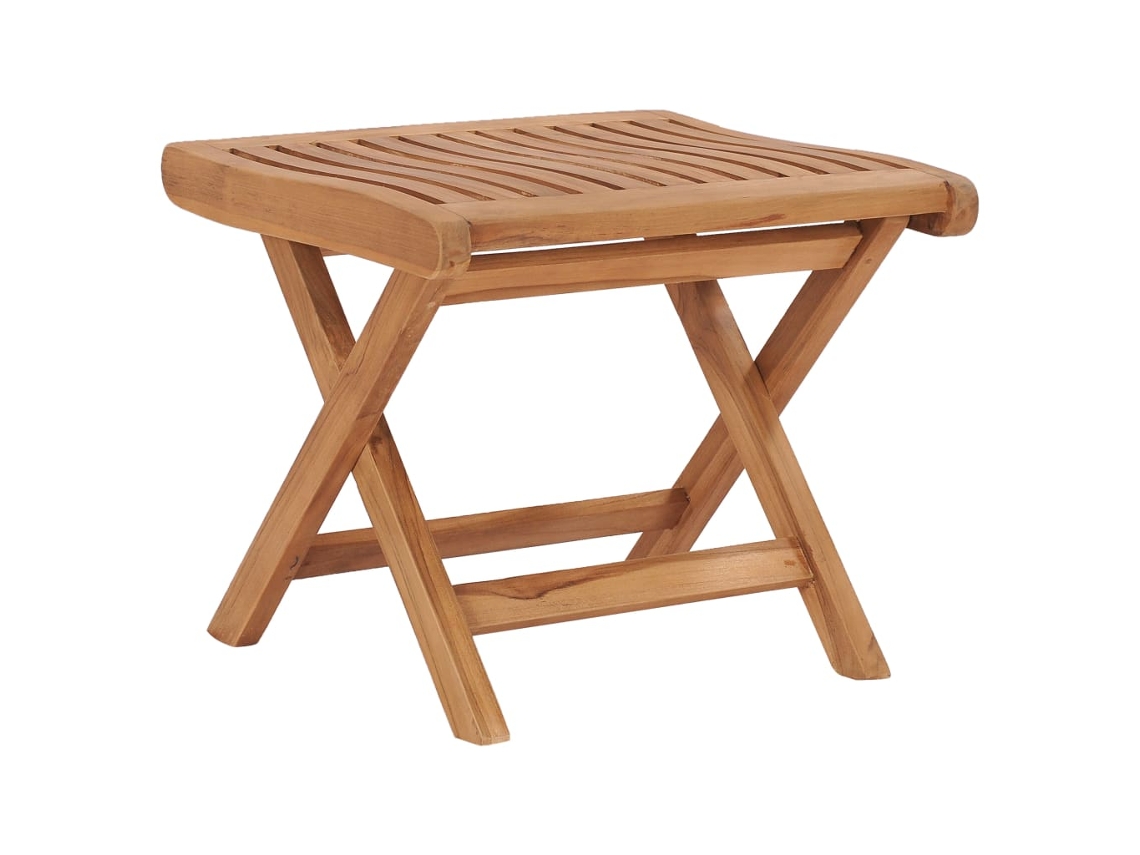 Apoio para os pés VIDAXL Marrom Teca (46.5x49x41.5 cm)