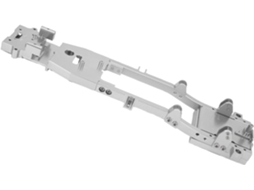 Chassi de Metal Cnc, 1 Unidade para o Wpl D12 Rc SFUSHOS (prateado)