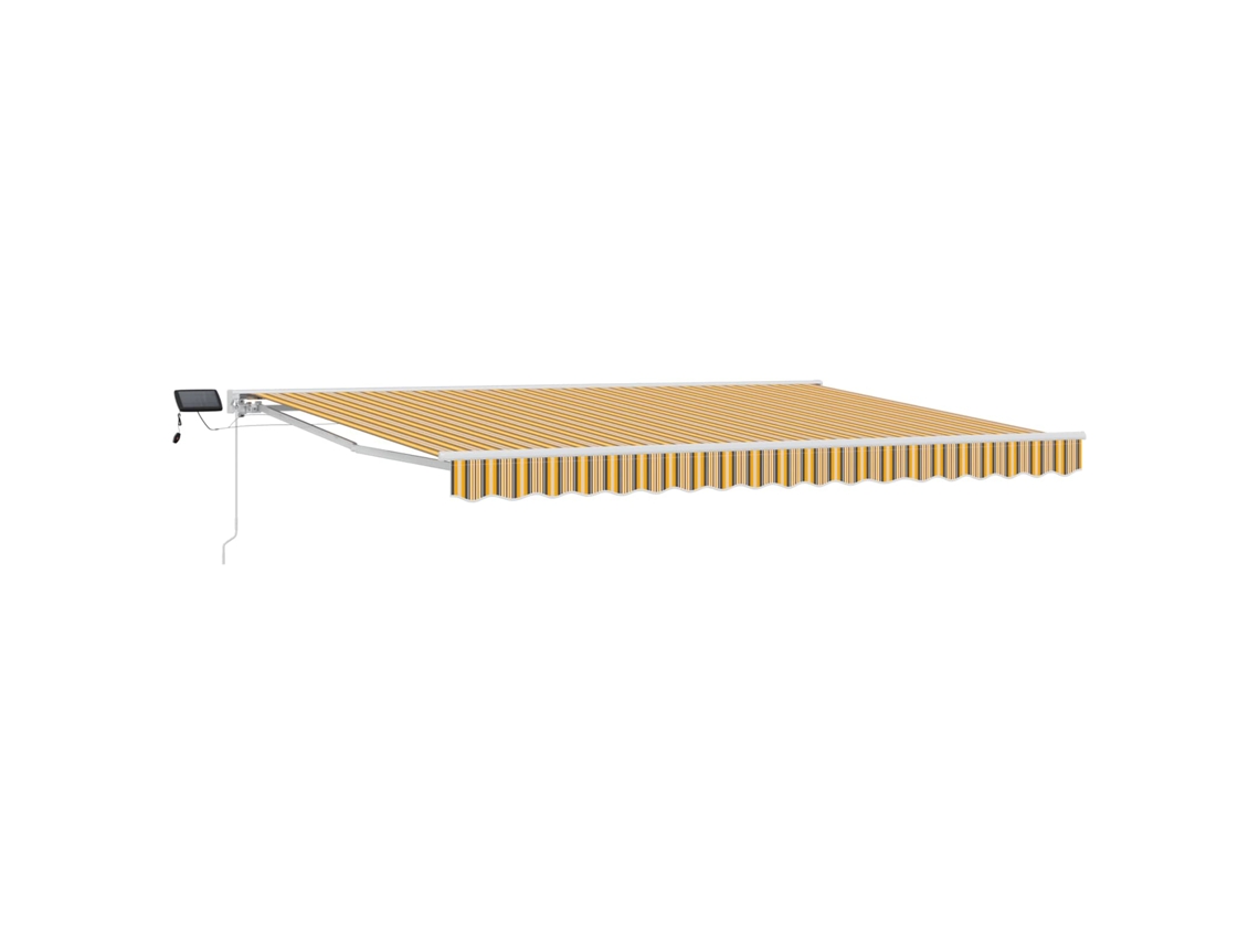 Conjunto 1 Toldo Manual Vidaxl Branco Alumínio (4 × 3,5 M)