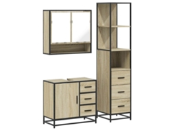 Bathroom Furniture Set, Bathroom Furniture Sets Vidaxl Marrom Madeira Processada (n/a)