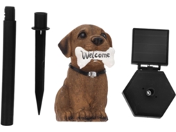 Luminária Solar Decorativa para Jardim com Formato de Cachorro, Ideal para Gramados e Entradas de Garagem. SFUSHOS
