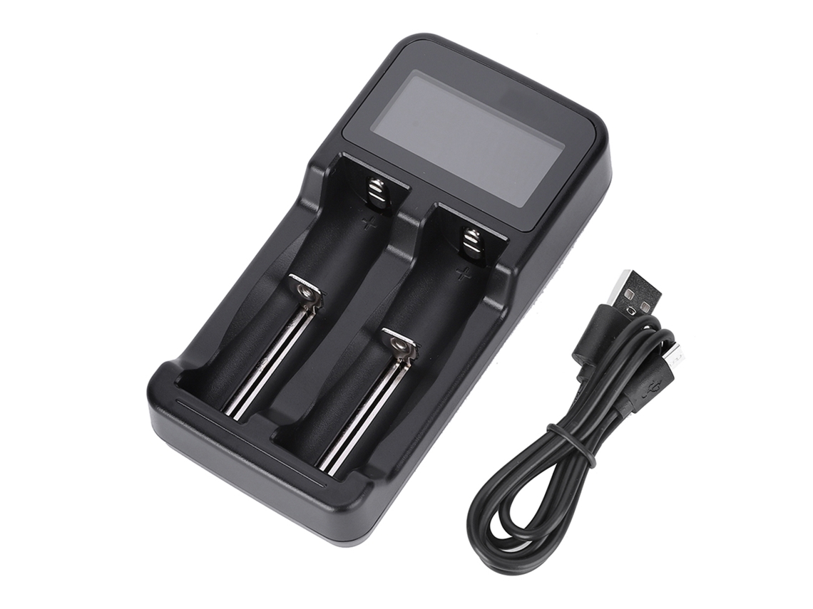 Seivi Black Pc Universal Intelligent Portable Travel Lcd Smart Display Usb Double Charging Battery Charger For Ni Mh Ni Cd Aa Aaa LAXISCREED