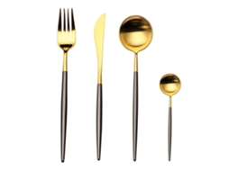 Copo De Aço Inoxidável Conjunto De 4 Peças Dourado/negro